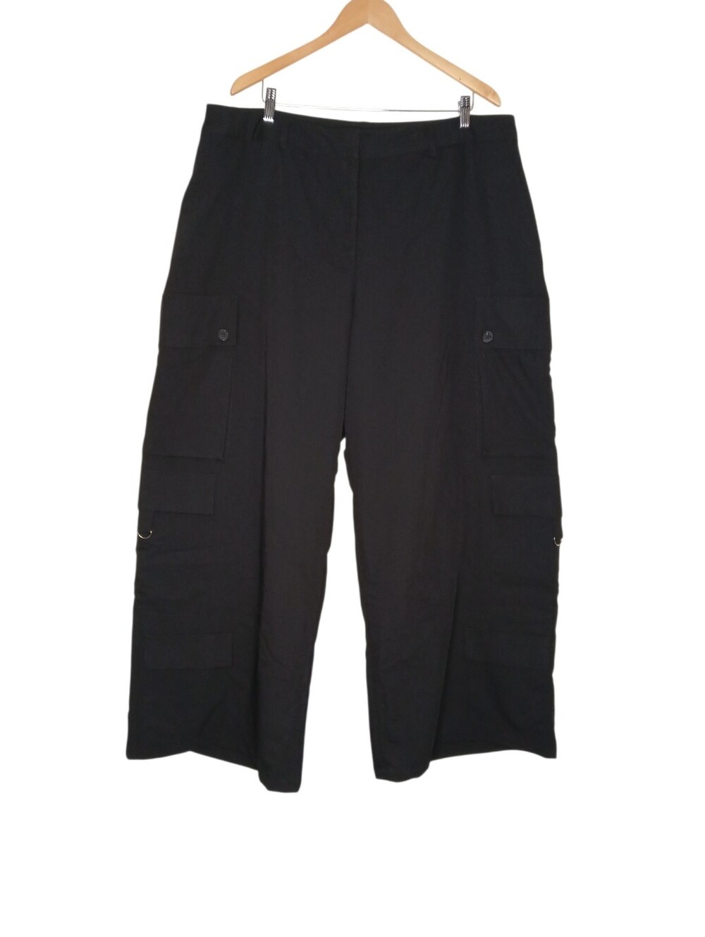 Forever 21 Black Wide-Leg Cargo Pants